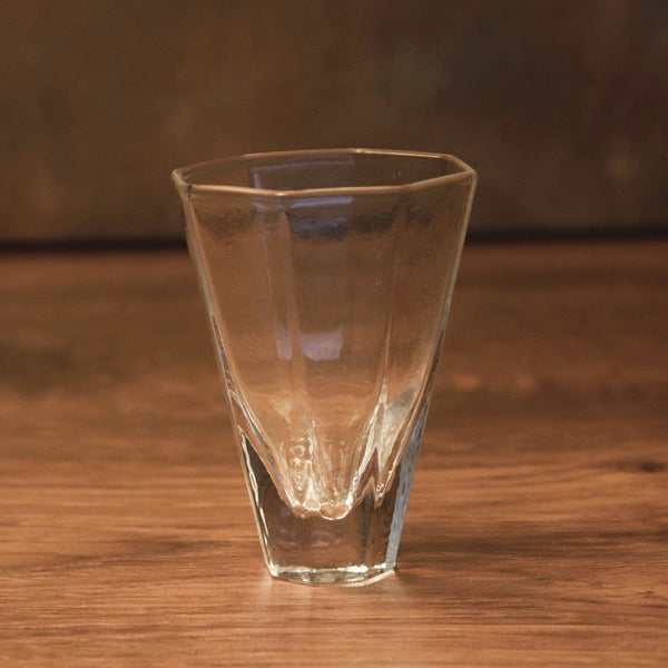 Glass Faceted Cup