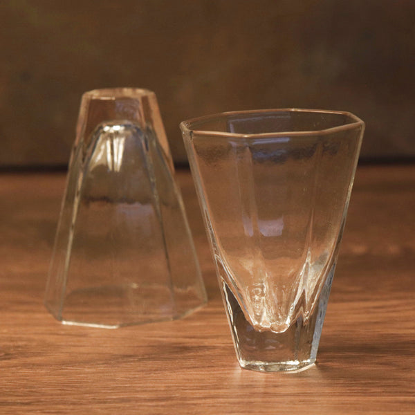 Glass Faceted Cup