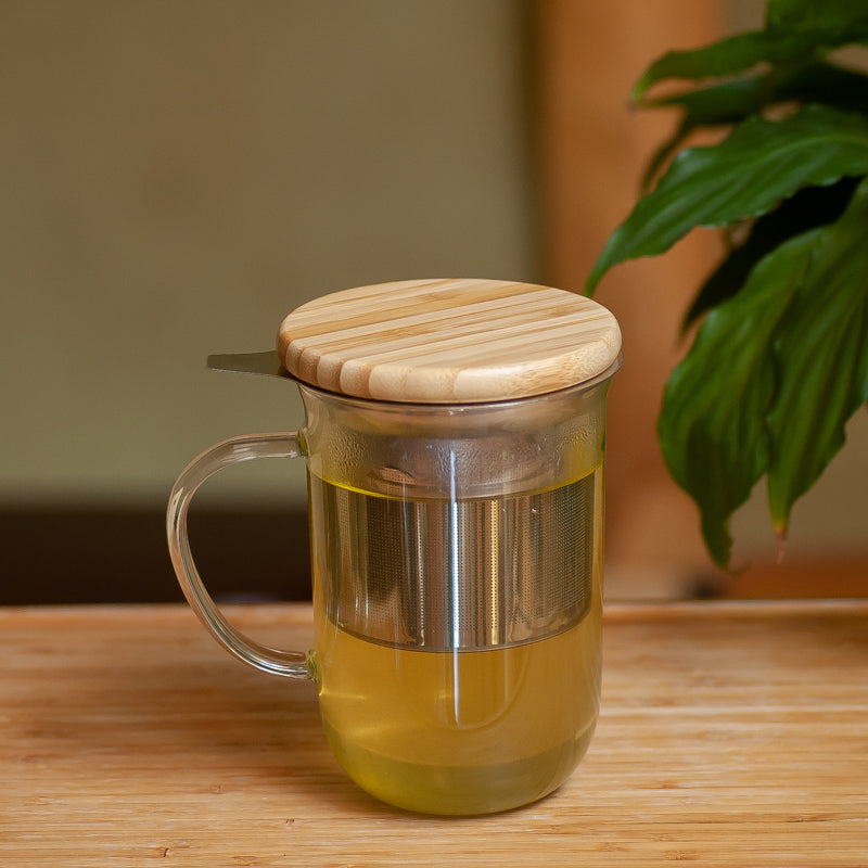 Glass Thermos - Blue Willow Tea